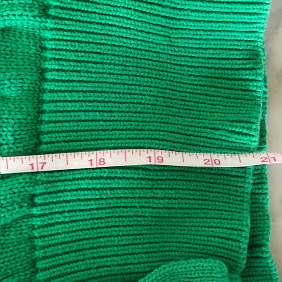 RALPH LAUREN Green Cable Short Sleeve Button Front V Neck Cotton Sweater… - Picture 17 of 17